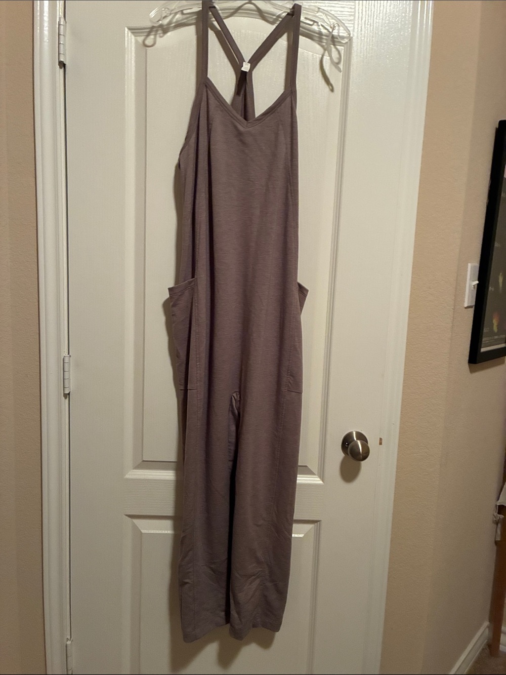 Zella Dusty Mauve Strappy Wide-Leg Jumpsuit